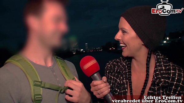 Offentliches Deutsches Casting Auf Der Strase Mit Unbekannten Leuten