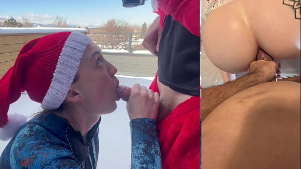 Santa Claus Gives Me An Anal Cream Pie 8 Inch Big Dick Deep Throat In The Snow