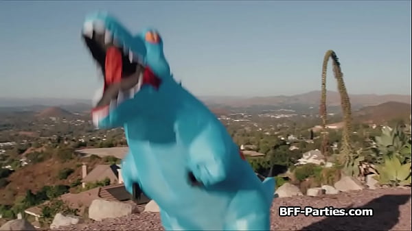 Cosplay Fourway With Hot Rangers And Alien Dildos
