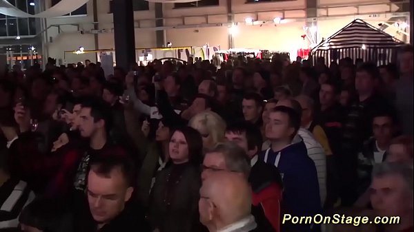 Wild Blonde Lesbo Sex Show On Public