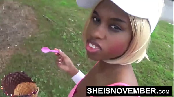 A Lost Bet Causes Me To Give A Kneeling Blowjob With Eye Contact After A Match Cute Young Slut Sheisnovember Suck A Strangers Big Dick Bbc Closeup With Big Boobs And Brown Nipples Out Outdoors Flash
