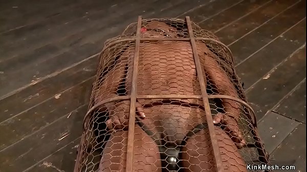 Bound Gagged Ebony Slut Ana Foxxx Is Drooling While Master The Pope Rubbing Her Pussy Then In Small Wire Cage Gets Pussy Vibrating On Device Bondage