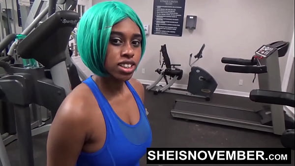 Kinky Blowjob In Gymnasium By Tiny Whore With Busty Titties Giving Pov To Stranger After Working Out Hot Skinny Ebony Babe Sheisnovember Eye Contact Dick Sucking Spreading Big Ass Cheeks On Treadmi